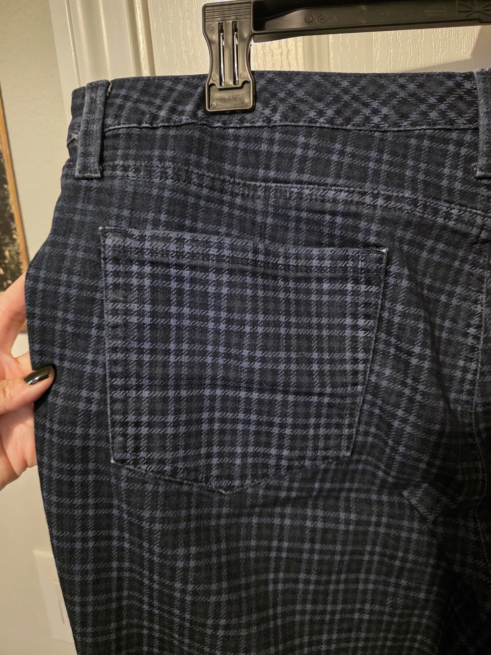 Navy Plaid Ankle Pants